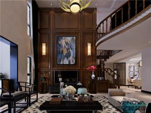 洛陽業(yè)之峰作品 |北航科技園270㎡復式 |新中式風格